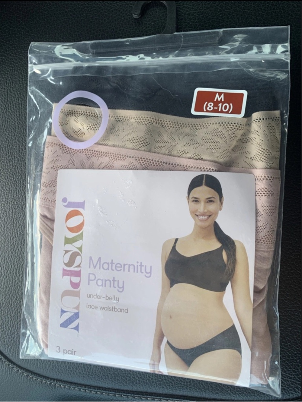 2/$20 Joyspun Maternity Panty Under Belly Lace Waistband 3 Pair Medium (8-10)